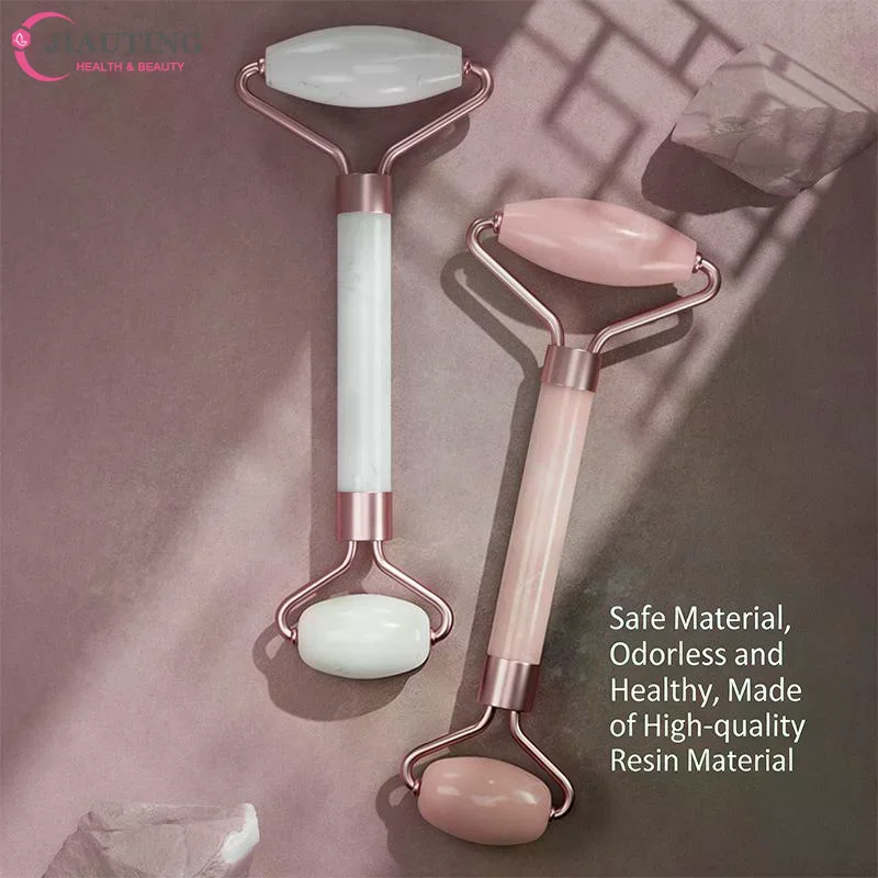 Casual Massage stick Rose Quartz Roller Massager Set Non Jade Skin Care Tool for Face Slimming Puffiness Reduction Home Use