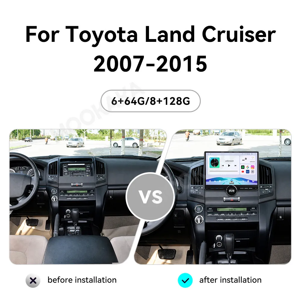 11.5'' Single knob Android Auto Radio For Toyota Land Cruiser 2007~2015 Multimedia Navigation Stereo Receiver player Head Unit