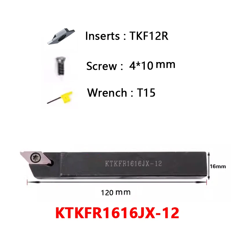 Herramienta de torno KTKFR KTKFR1010JX12 KTKFR1212 KTKFR1616 KTKFR2020 JX12 JX16 uso TKF12R TKF16R insertos CNC ranurado torneado corte