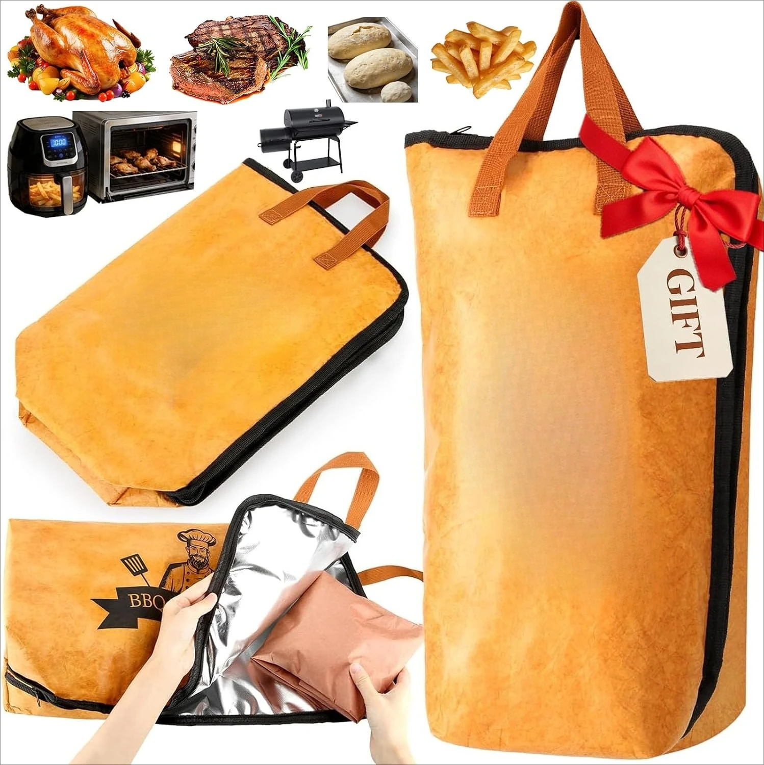 

BBQ Blanket for Resting Meat-Air Fryer/Dough/Kitchen/Smoker Accessories Party Picnic Camping-Insulated Bag for Brisket/Pork