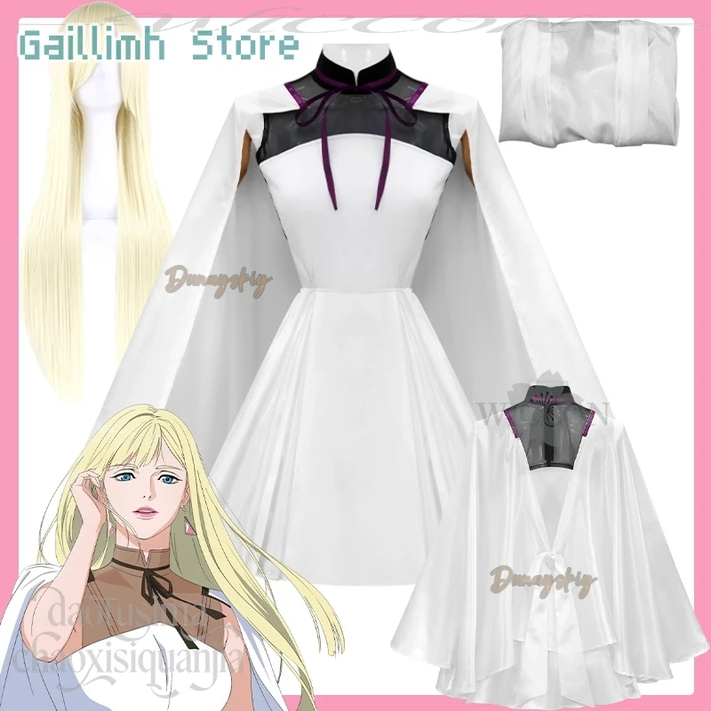 

Jirai Kei Girls 코스프레 GIGII Аниме AANDALUCIAA Косплей Элегантное платье Мини Короткая белая накидка Лолиты Рождество Хэллоуин Вечеринка Cos