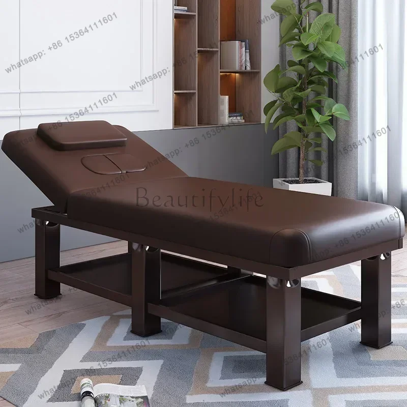 Factory Direct Sales Solid Wood Beauty Massage Tables Multifunction Moxibustion Physiotherapy Massage Beds Sauna Salon Furniture