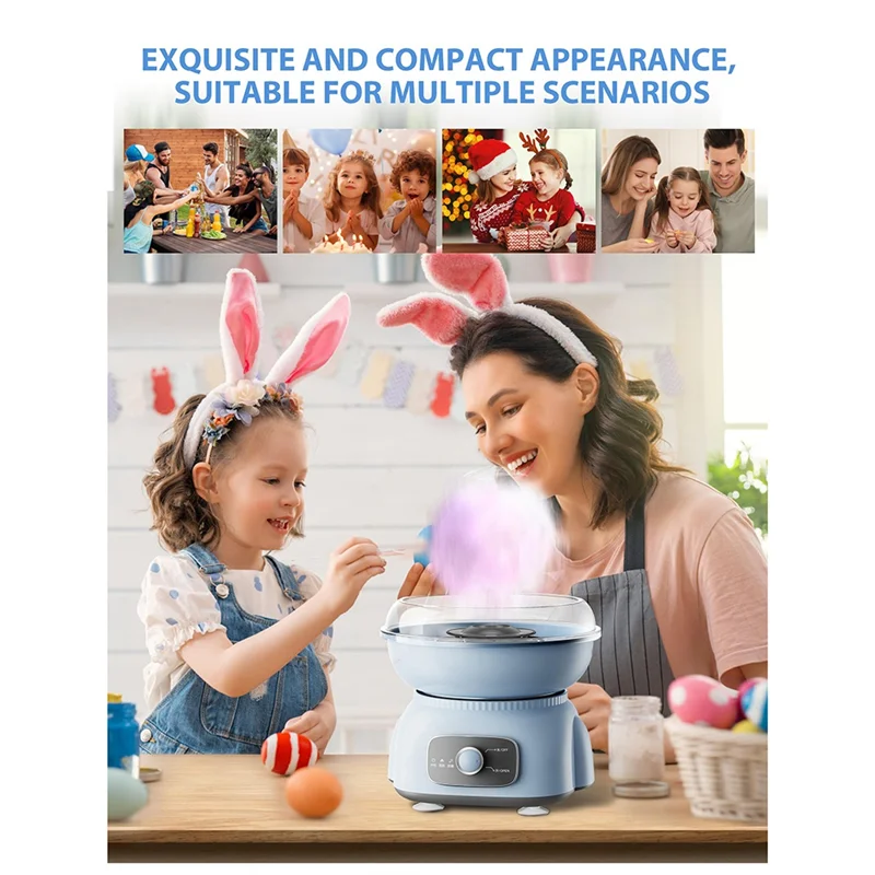 

B66C Cotton Candy Maker Machine Mini Cotton Candy Machine Cotton Candy Sticks EU Plug