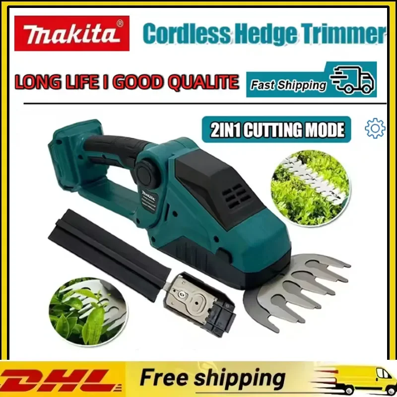 

Ножницы для травы Makita, триммер для садовых кустарников, аккумуляторный триммер для живой изгороди 2-в-1, мини-ручной электрический аккумулятор 18 В