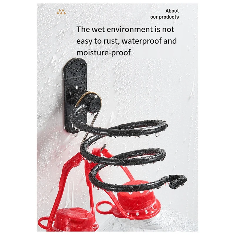 ABWR-حامل مجفف الشعر المثبت على الحائط، أدوات العناية بالشعر الحلزوني، منظم رف معلق لمنظم تخزين مجفف الشعر