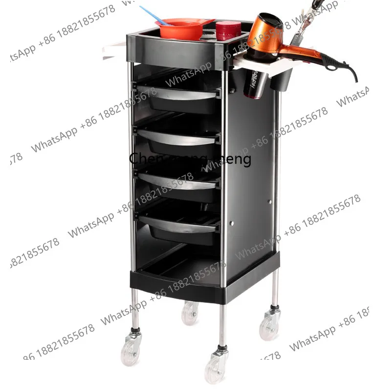 

Hairdressing Supplies Barber Shop Tool Cabinet Trolley Shelf Multifunctional Tool Trolley