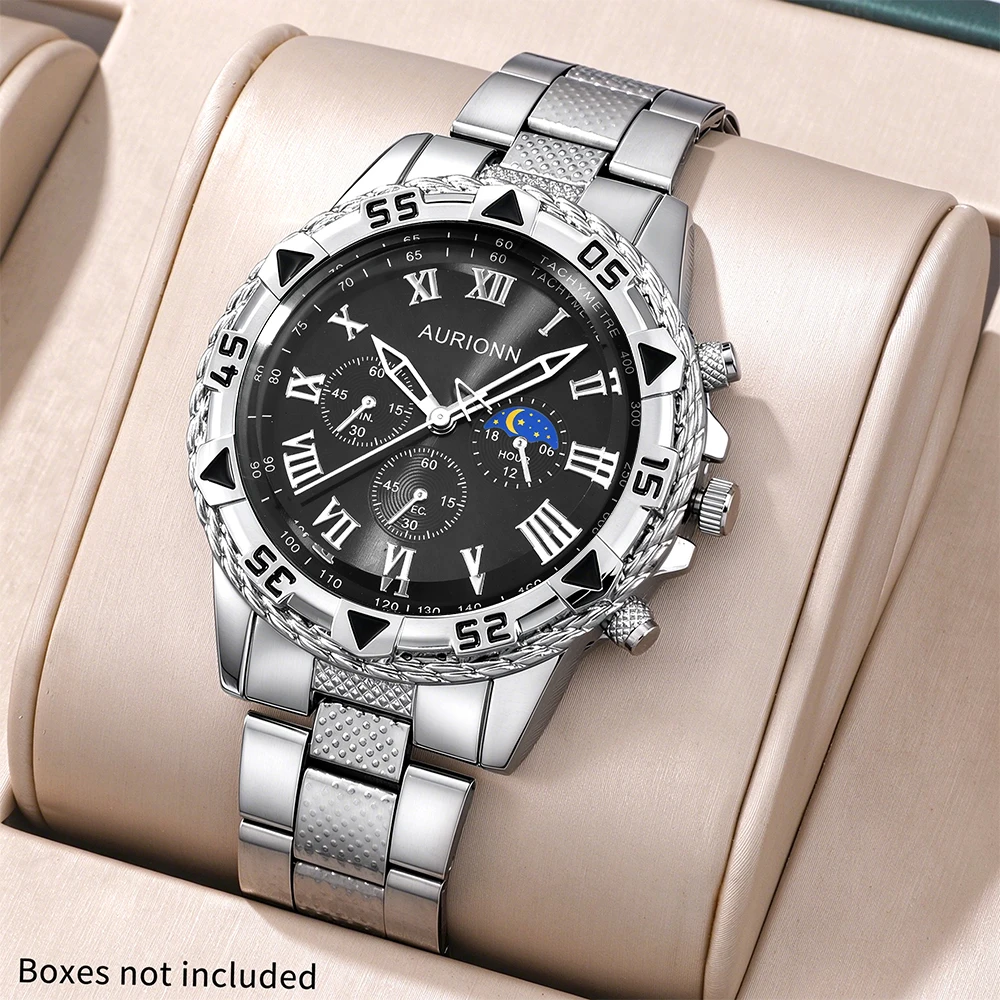 2pc Romantic Versatile Couple Quartz Watch Set Christmas Valentine's Day Gift Not Including Gift Box