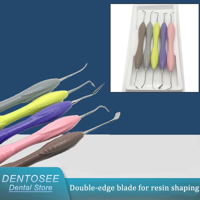 

5Pcs Dental Composite Resin Filling Spatula Restorative Instrument Filler Set Aesthetic Restoration Knife Dentist Tools
