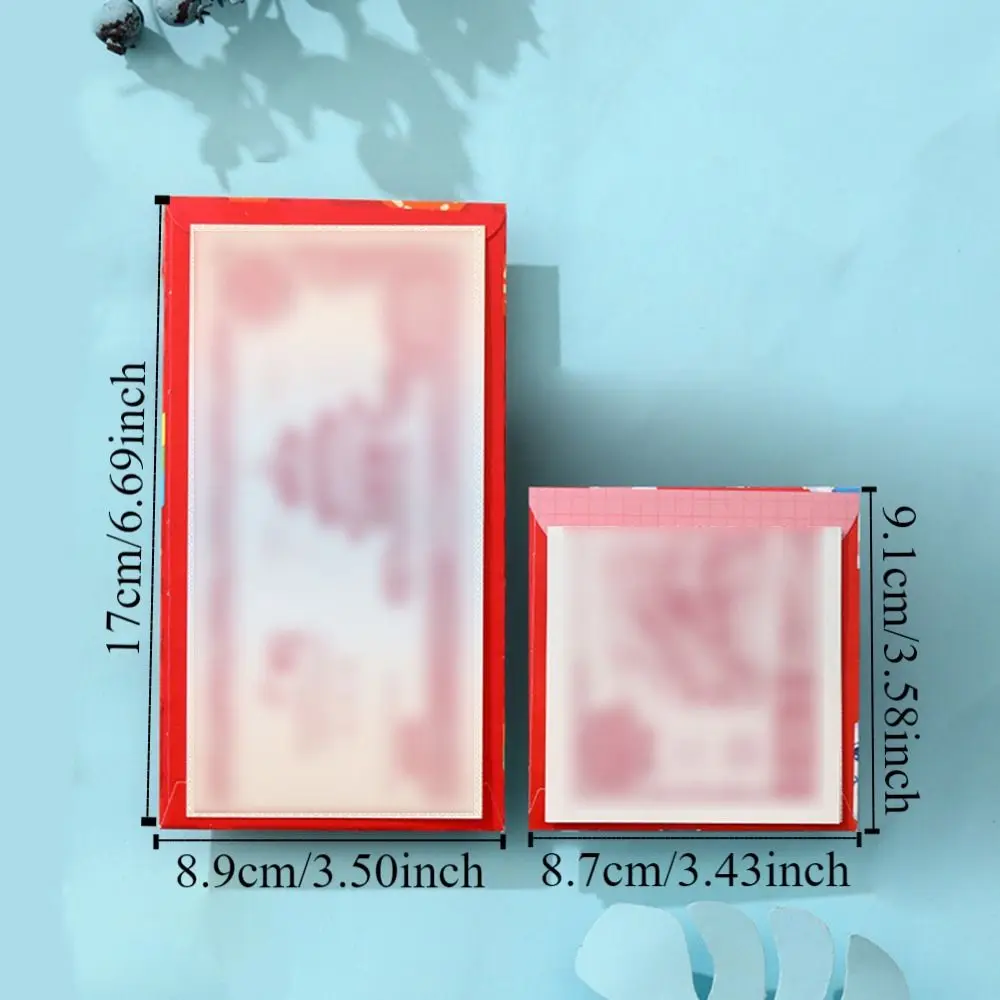 6 Stuks Cartoon Chinese Slang Jaar Rode Envelop Zegeningen Afdrukken Traditionele Nieuwjaar Geld Envelop Gemengd Patroon Verdikte