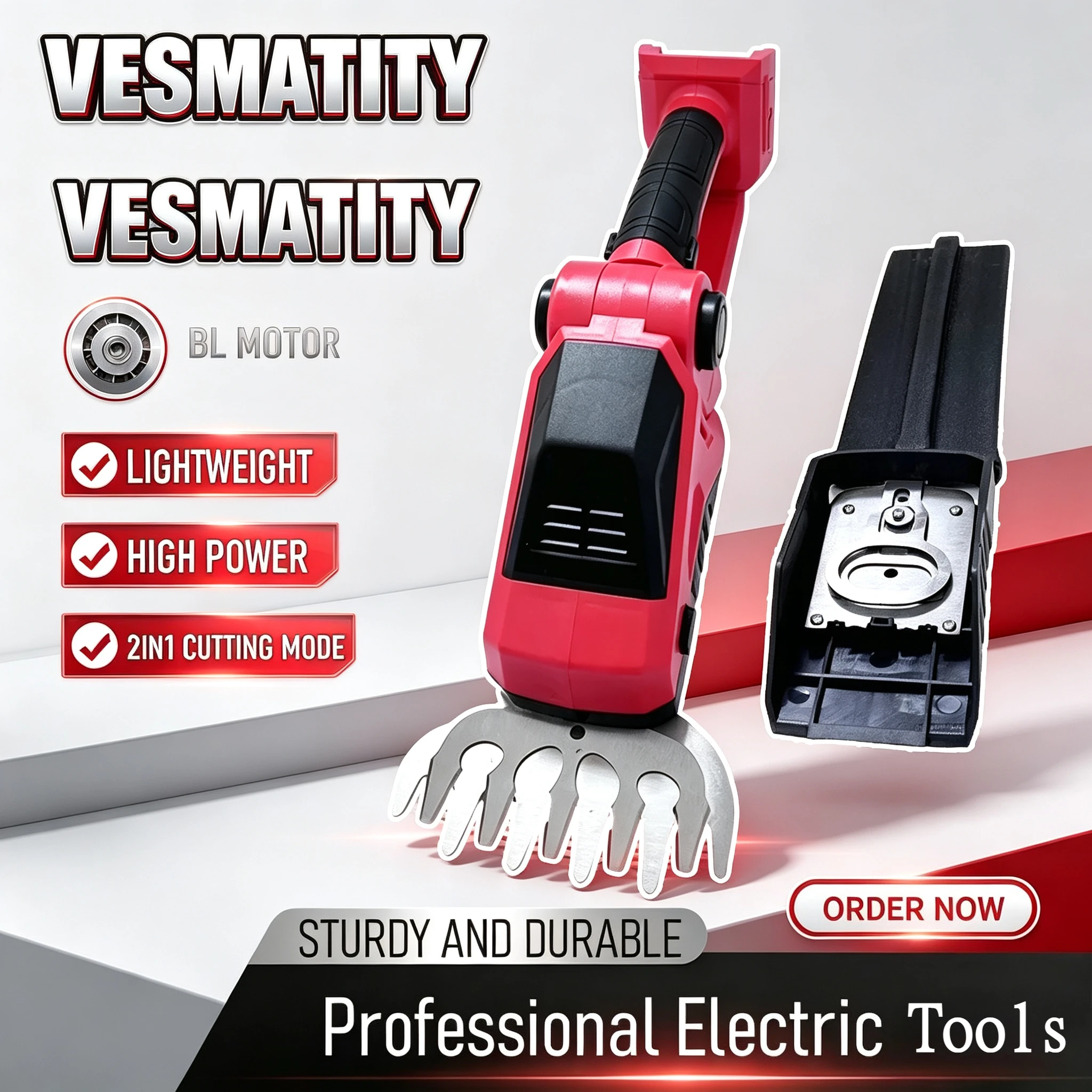 Electric grass trimmer cordless hedge trimmer bush trimmer grass shears handheld garden tool professional for Milwaukee battery