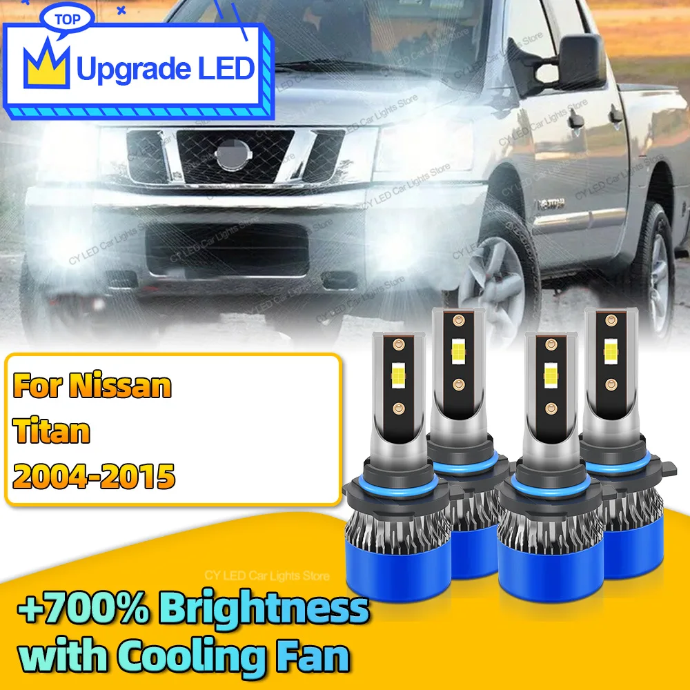 

4Pcs 30000LM Canbus Car LED Headlights Bulb HB3 HB4 Auto Lights Lamp For Nissan Titan 2004-2015 2005 2006 2007 2008 2009 2010