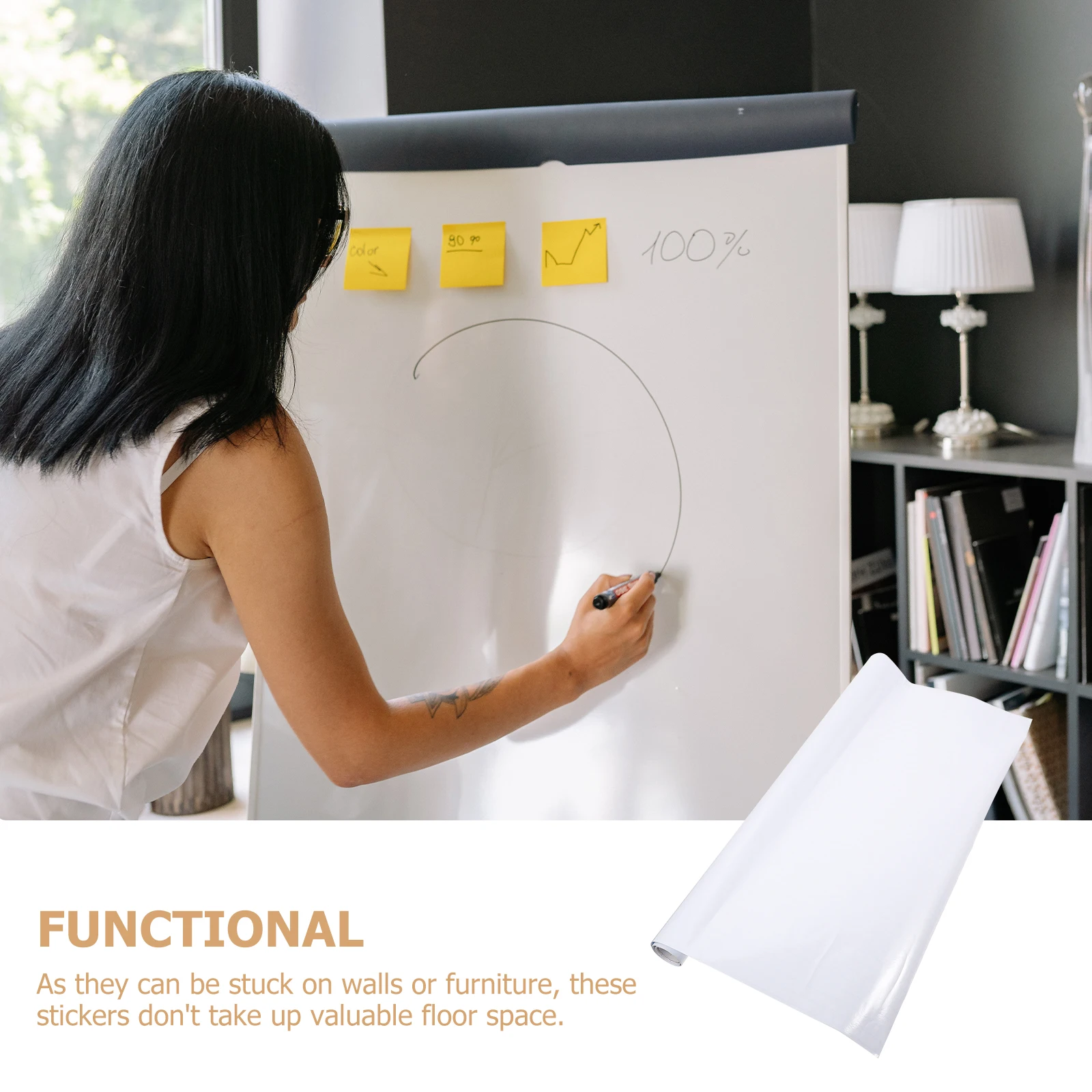 

Removable Graffiti Blackboard Wall Stickers Dry Erase Whiteboard Adhesive Wear Resistant Easy Install Repositionable