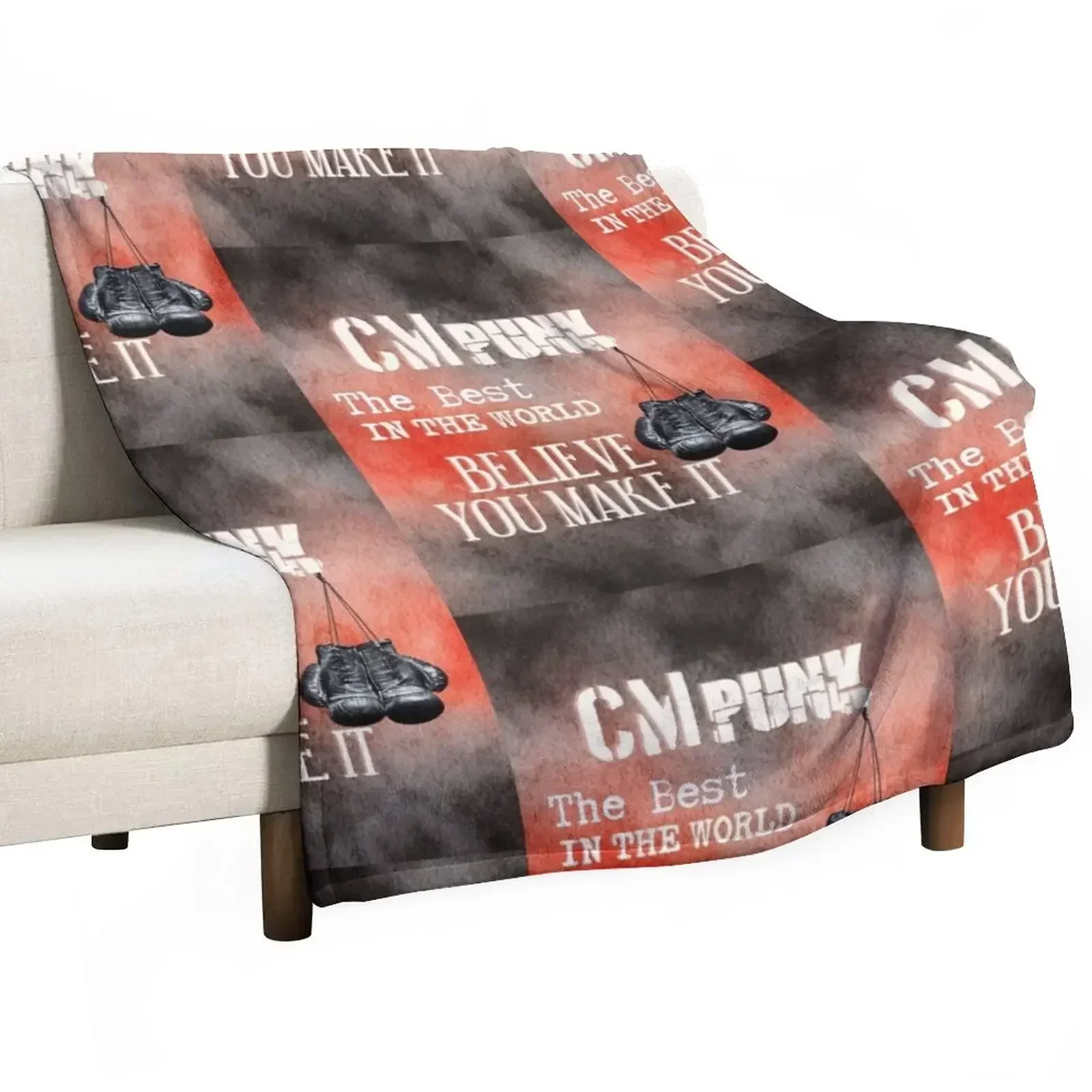 Cm Punk Throw Blanket Tourist Soft Plush Plaid Multi-Purpose Soft Beds Designers Cute Blankets