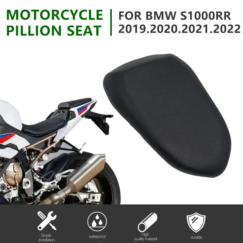 Black Rear Passenger Seat for BMW S1000RR S 1000 RR HP4 2019 2020 2021 2022 19 20 21 22 Motorcycle Rear Seat Cushion