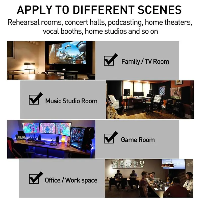 [A93Z!】 Acoustic Foam Panels Wedge 2 X 12 X 12 Inch, Soundproofing Foam Noise Cancelling Foam For Home Office Recoding