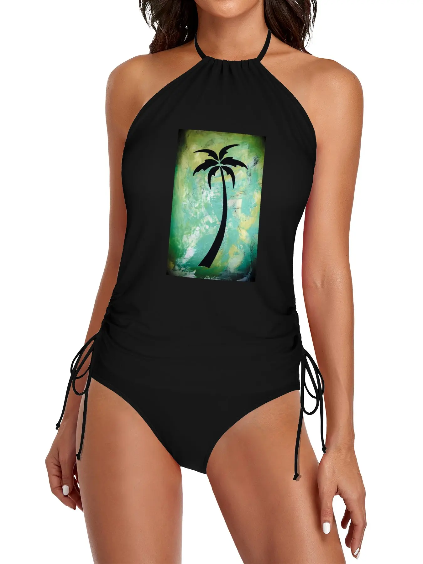

Palm tree Split Swimsuit Set Women's summer suit luxury bikini dresses for women summer 2025 Bikini women