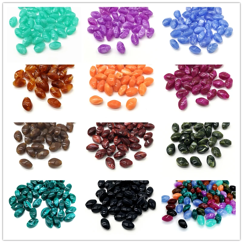 30pcs/lot Oval Shape Beads Imitation Stone  for Jewelry Making Bracelet Pendant DIY