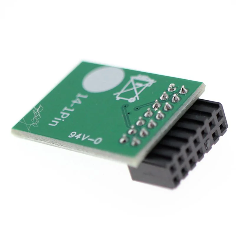 【Offerta flash!】2X Modulo di sicurezza con crittografia TPM 2.0 Scheda remota Modulo LPC-14PIN 14 pin LPC per MSI TPM2.0 LPC 14 pin Sicurezza Mod