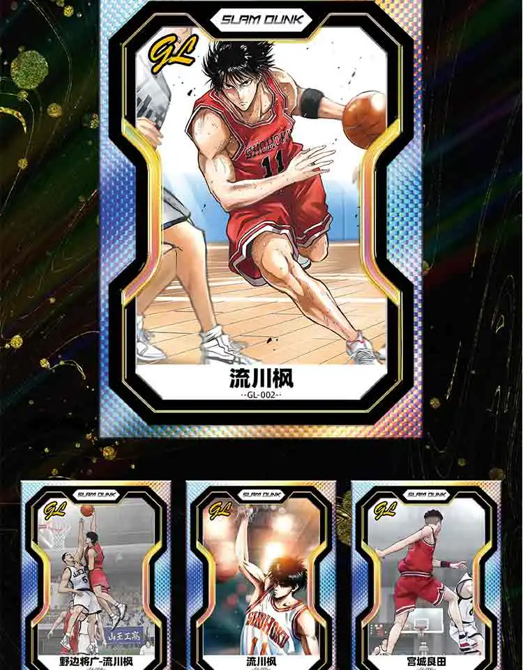 Anime Slam Dunk Card Full Set Signature Card Hot Stamping Card MVP Sakuragi Flower Road Rukawa Kaede ZR SSP Card Christmas Gift