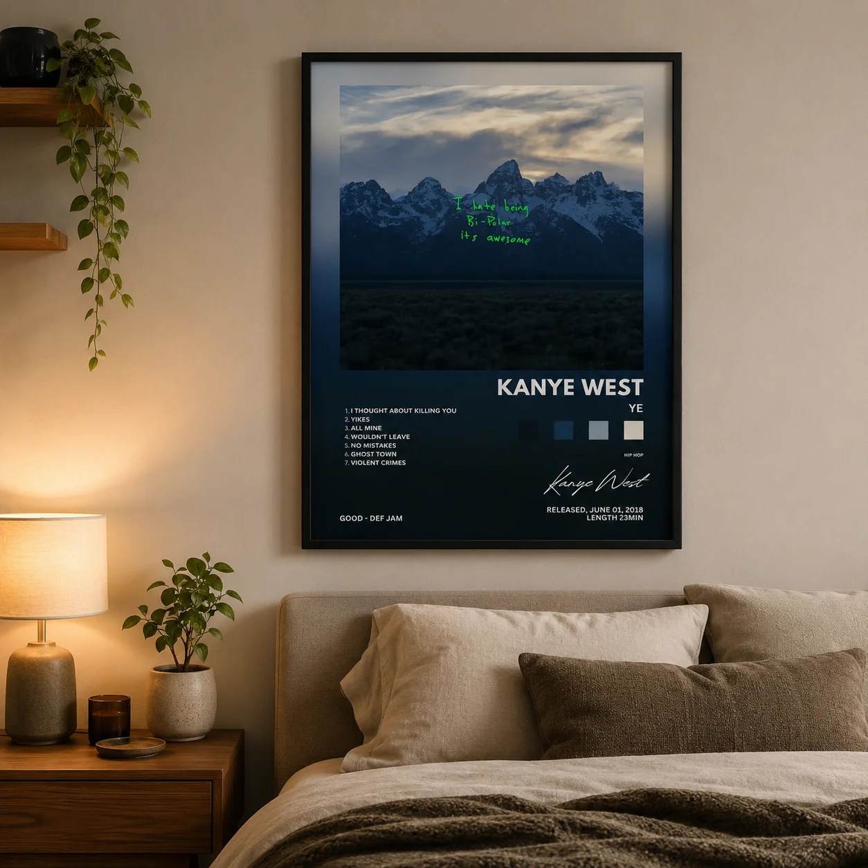 Canvas Wall Print, Modern Art Illustration, High‑Grade Home Decoration Artwork for Bedroom, Living Room, Office,Interior Space