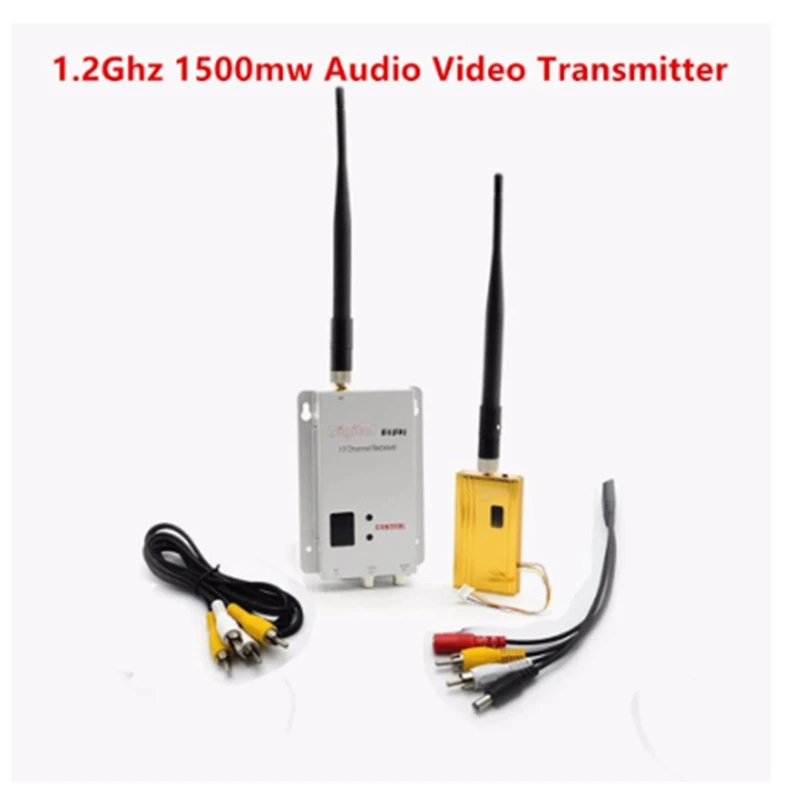 10X FPV 1.2Ghz 1.2G 8CH 1500Mw Wireless AV Sender TV Audio Video Transmitter Receiver Combo For QAV250 250 FPV RC(C)