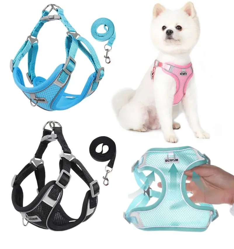 

Dog Harness Clothes Vest for Small Medium Dogs Harness Leash Set Puppy Chest Strap Chihuahua Bulldog Walking Straps Pet Supplies