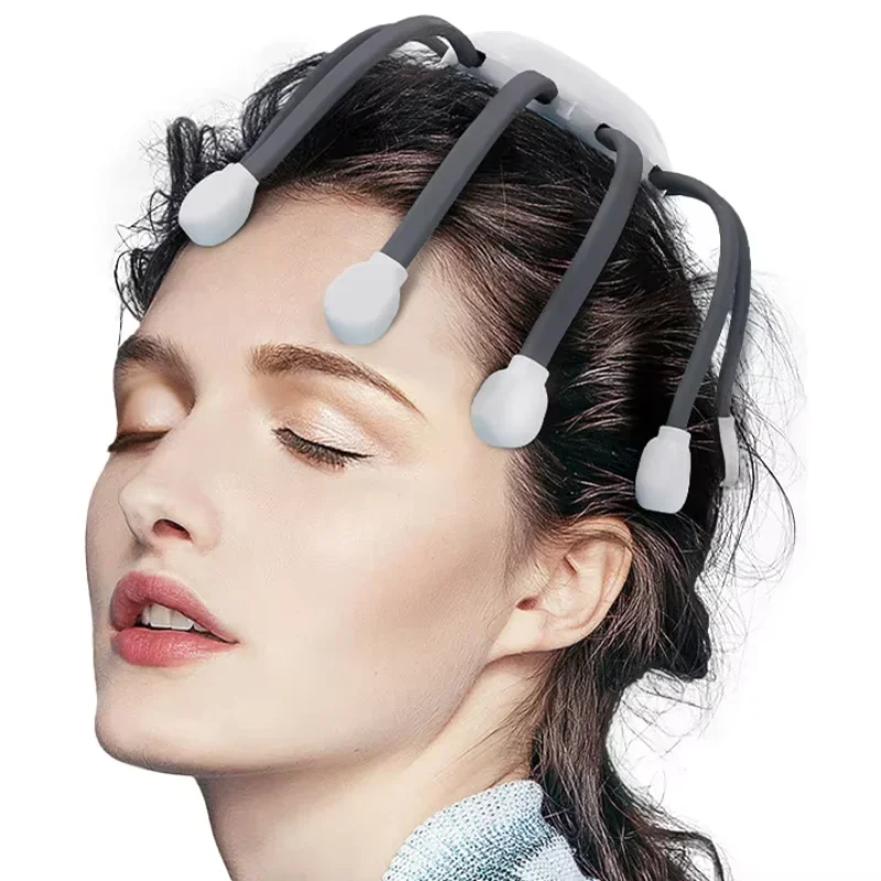 

Electric Head Vibration Full Body Relax Scalp Massage Promotes Bloods Circulation Relieves Fatigue Octopus Head Massager