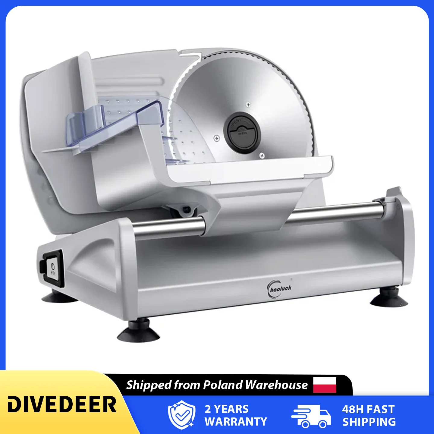 Máquina Cortadora de Carne Eléctrica DIVEDEER, Rebanadora de Carne de Res de Acero Inoxidable 304 para Carne Congelada, Herramienta Eficiente para Preparación de Alimentos en la Cocina
