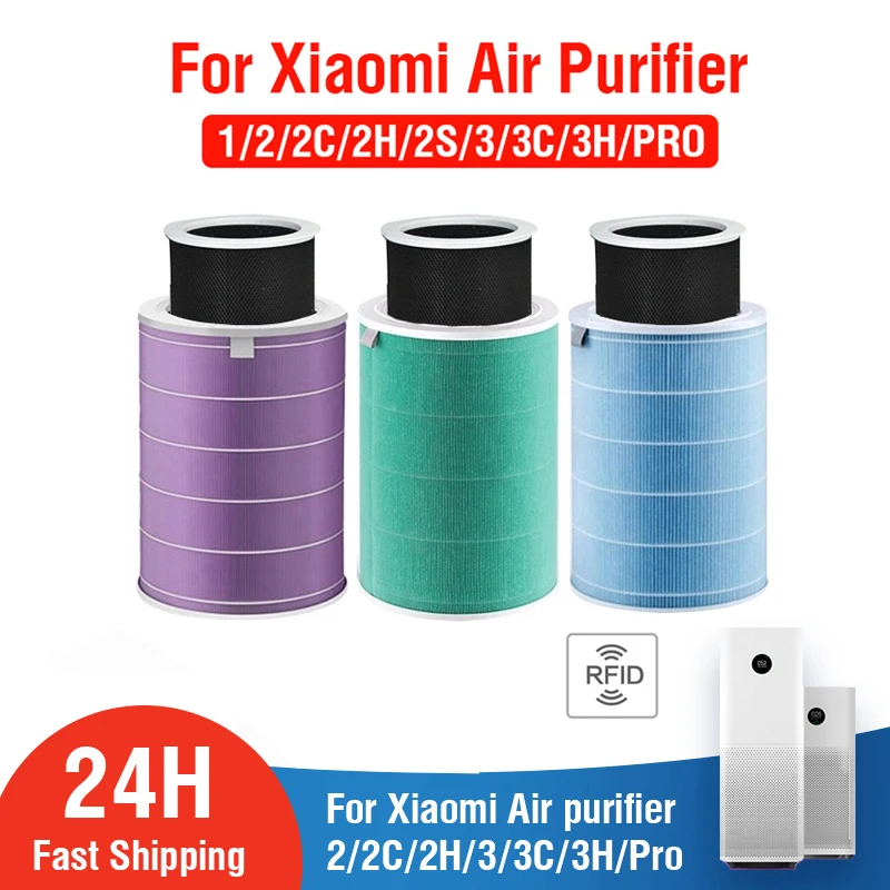 Air Filter For Xiaomi mi 1/2/2S/2C/2H/3H/3C Air Purifier Filter Activated carbon Hepa PM2.5 With Removable Carbon Net Layer