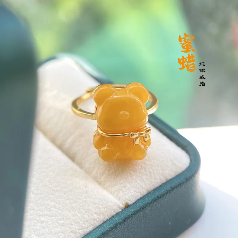 anello-in-argento-sterling-s925-naturale-con-ambra-incastonata-a-forma-di-orso