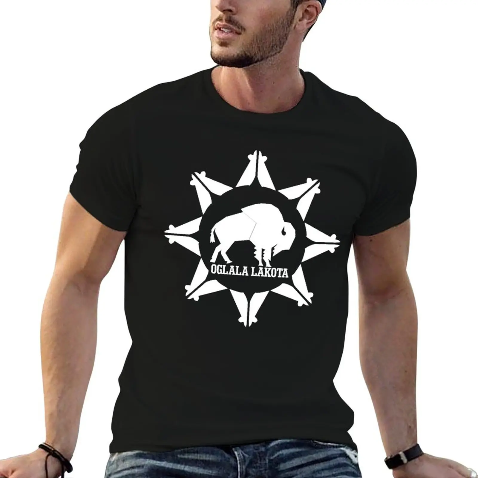 Oglala Lakota Sioux T-Shirt funny costumes Aesthetic clothing men t shirt