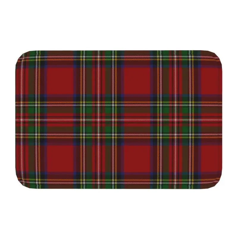 Custom Royal Stewart Tartan Clan Doormat Non-Slip Entrance Bath Kitchen Floor Door Mat Geometric Gingham Toilet Carpet Rug