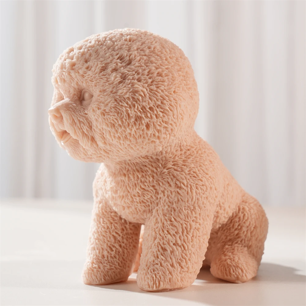 Bichon Frise Dog Puppy Candle Mold Animal Puppies Soy Wax Silicone Mould Dog Lover Home Decor view 5