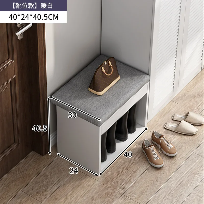 Single and Double-layer Shoe Rack, Shoe Changing Stool Can Be Sat At The Door of The Home, Simple Space-saving Corridor
