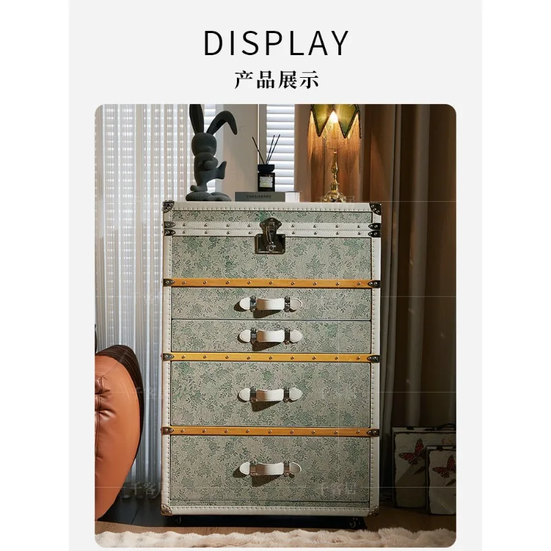 K9060 French retro cosmetic cabinet with lock hard box Sileiyi light luxury home jewelry table jewelry chest