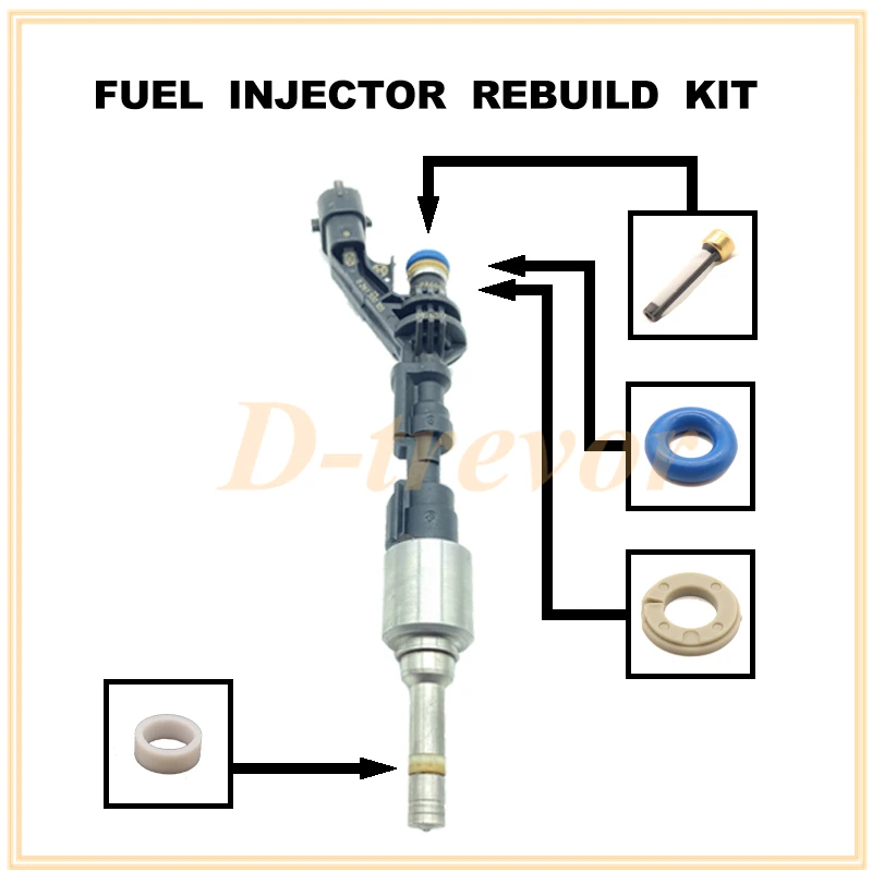 Fuel injector nozzle repair kit for 0261500105 8W93-9F593-AD FOR Jaguar Range Rover 5.0L V8 GDI