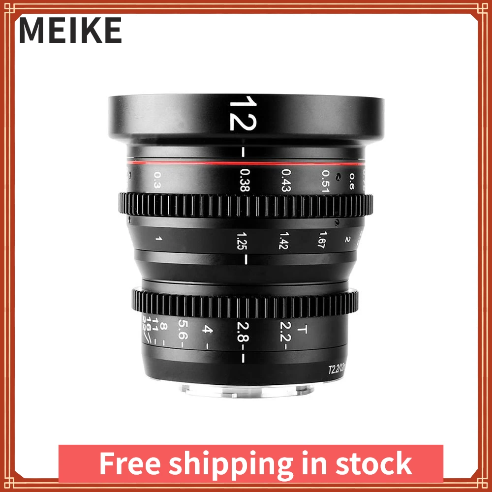 

Meike MK 12MM T2.2 Large Aperture Manual Focus Cine Lens for Micro Four Thirds (MFT, M4/3) Mount for Olympus Panasonic Lumix