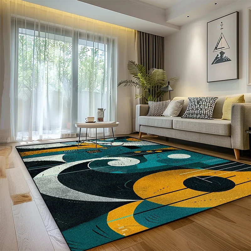 

Современный роскошный ковер для гостиной, геометрическое украшение для дома, мягкий моющийся большой ковер для спальни, ванной комнаты, нескользящий коврик для ног