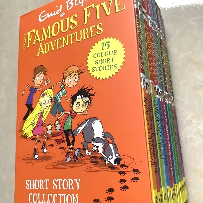 15 Buku Koleksi Cerita Pendek Petualangan Lima Orang Terkenal Buku Komik Buku Bacaan Anak Versi Bahasa Inggris Set Kotak Hadiah