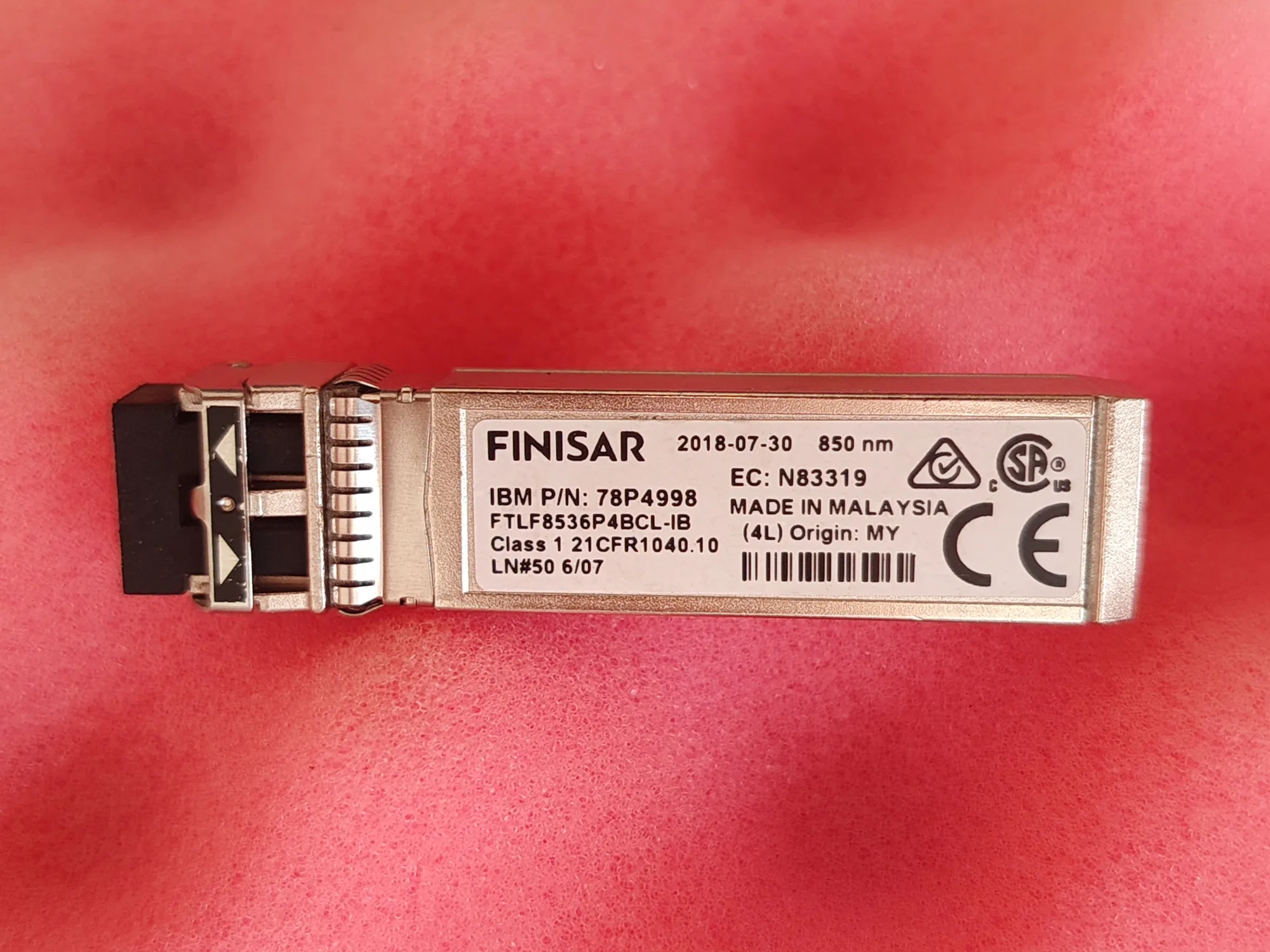 Original New Finisar 850nm 25G SFP Transceiver 78P4998 FTLF8536P4BCL-IB 25GB SR Optical Fiber
