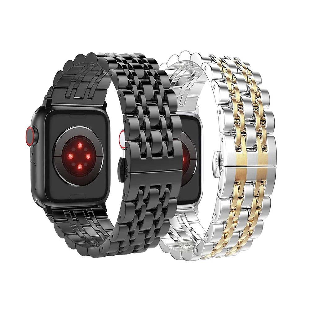 

Ремешок из нержавеющей стали для Apple Watch Ultra 2 49 мм 46 мм 38 мм 45 мм 41 мм Металлический ремешок для iWatch Series 10 9 8 7 SE 6 5 4 3 Band