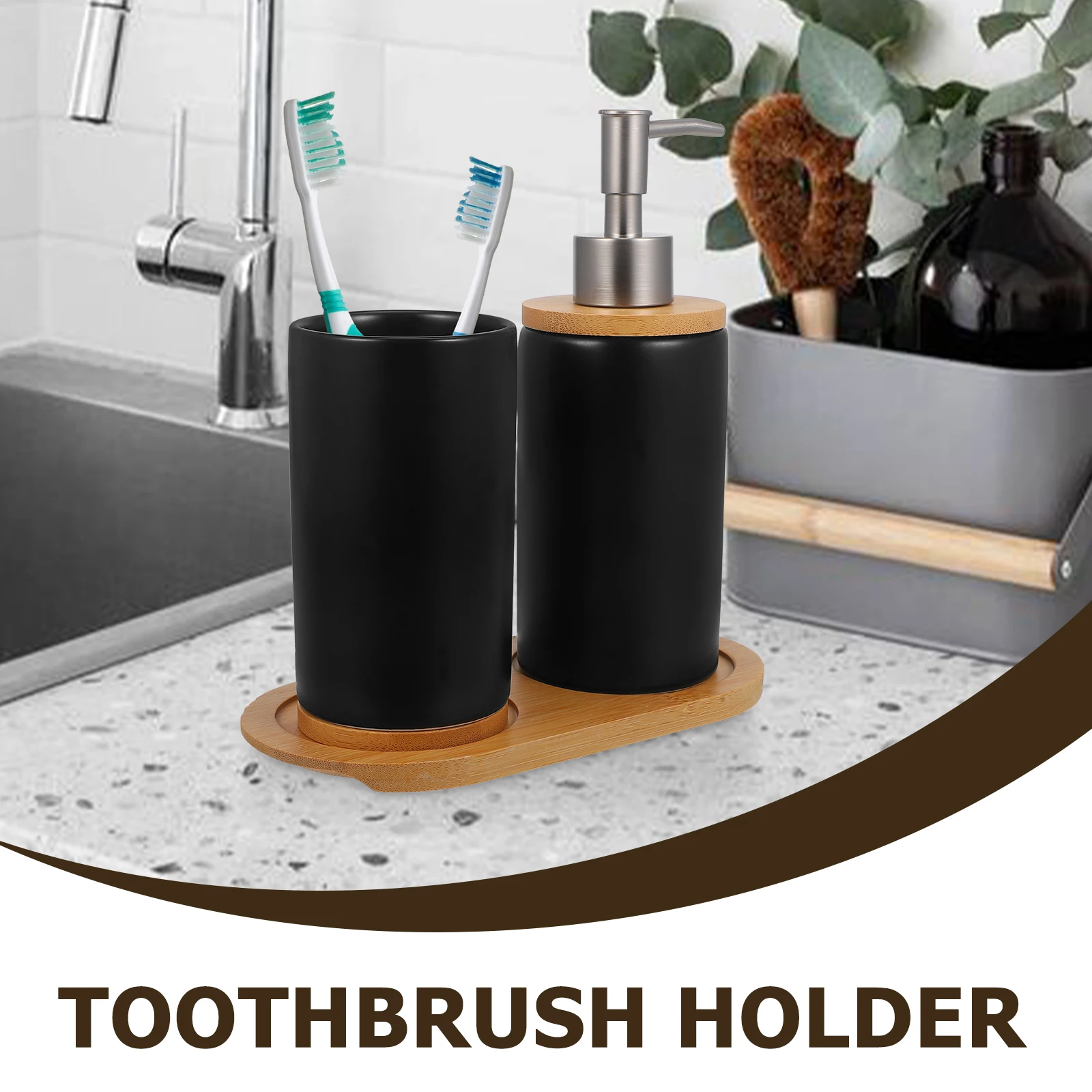 

Ceramic Bathroom Accessories Set Toothbrush Cup 350ml Lotion Bottle 430ml White Simple Nordic Style Storage Solution Shampoo