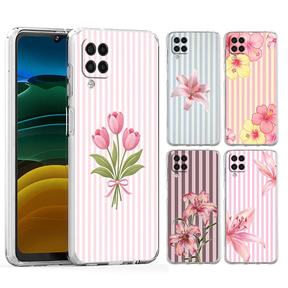 Lily Orchid Flower Print Phone Case For Samsung A17 A15 A13 A51 A71 A41 A21S A07 A35 A55 A23 A25 A33 A53 A73 A57 A37 5G Cover