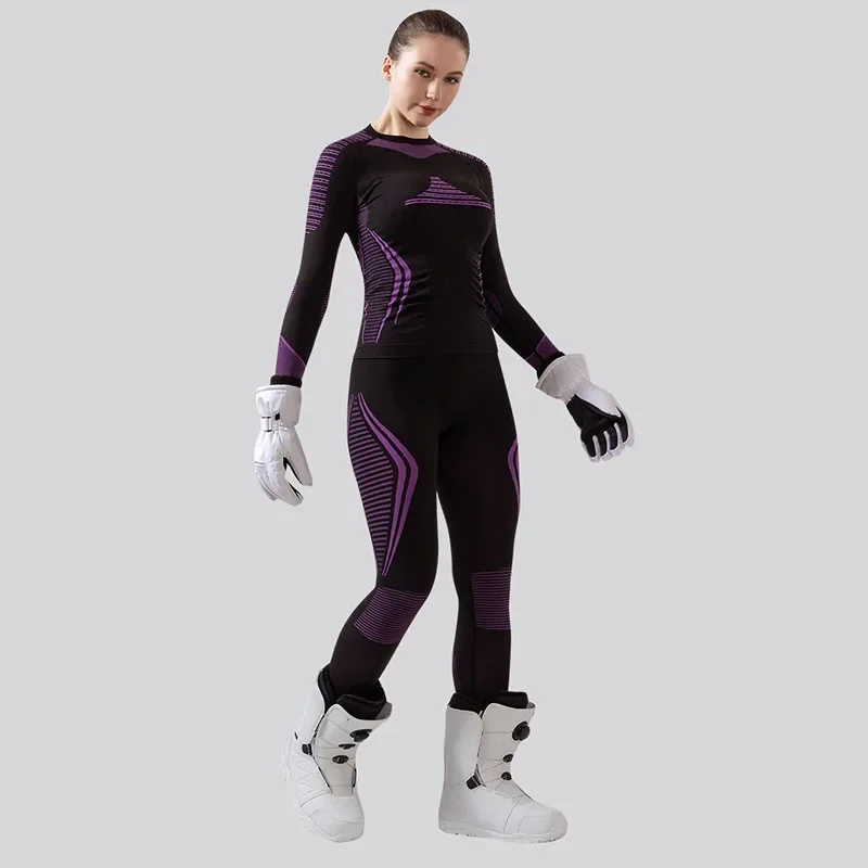 Women's Winter Ski Quick-drying Clothing Suit Women Causal Gym Compression Set Female Climbing Cycling Sports Thermal Underwear