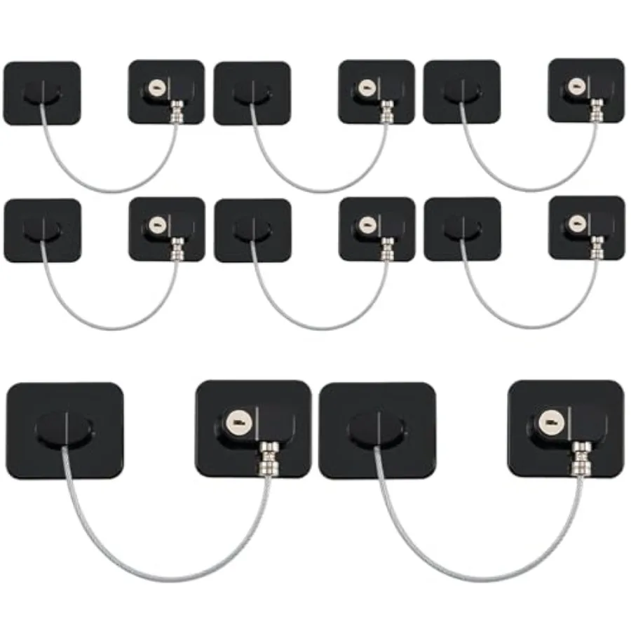 Refrigerator Lock, Child Safety Cabinet Locks, Mini Fridge Locks for Adults, Heavy Duty Lock for Refrigerator Cabinets, Drawers