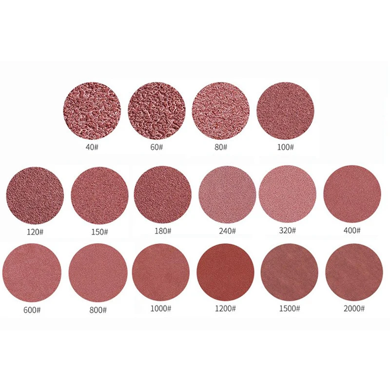 6Inch 150mm Flocked sandpaper sheet pneumatic grinding machine sandpaper angle grinder self-adhesive disc sandpaper 40-2000 Grit