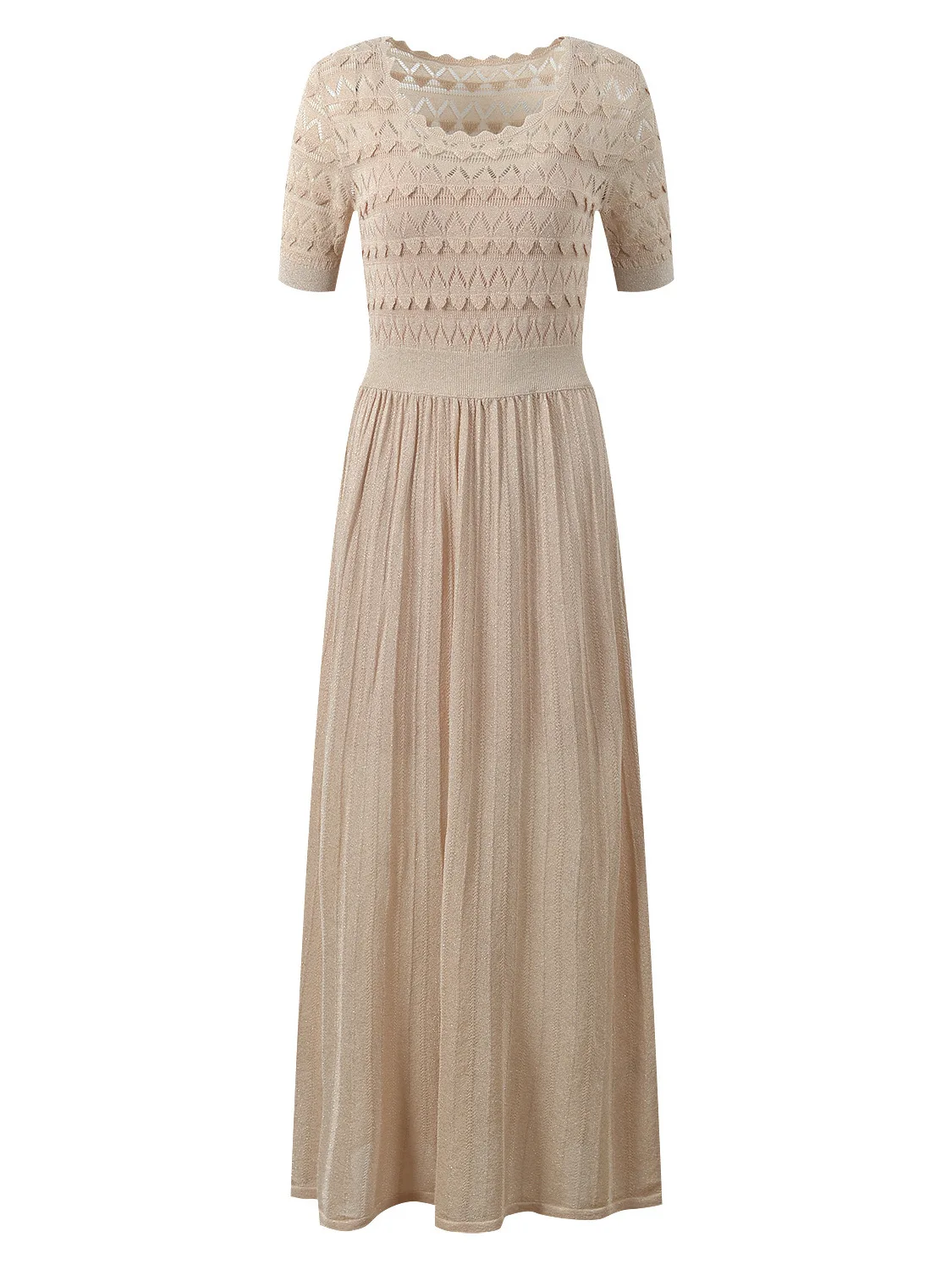 

Ele Hollow out ort Sve Long Dr Set with Strapl Gown for Women Faionable Spring Summer New Arrival