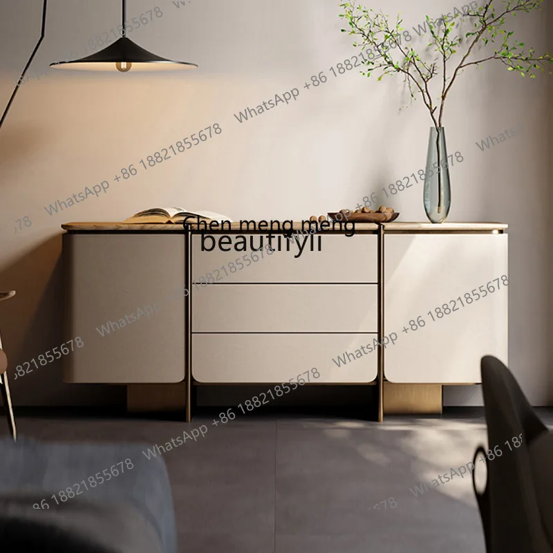 

X Home entrance cabinet, light luxury home living room partition, walnut storage high cabinet