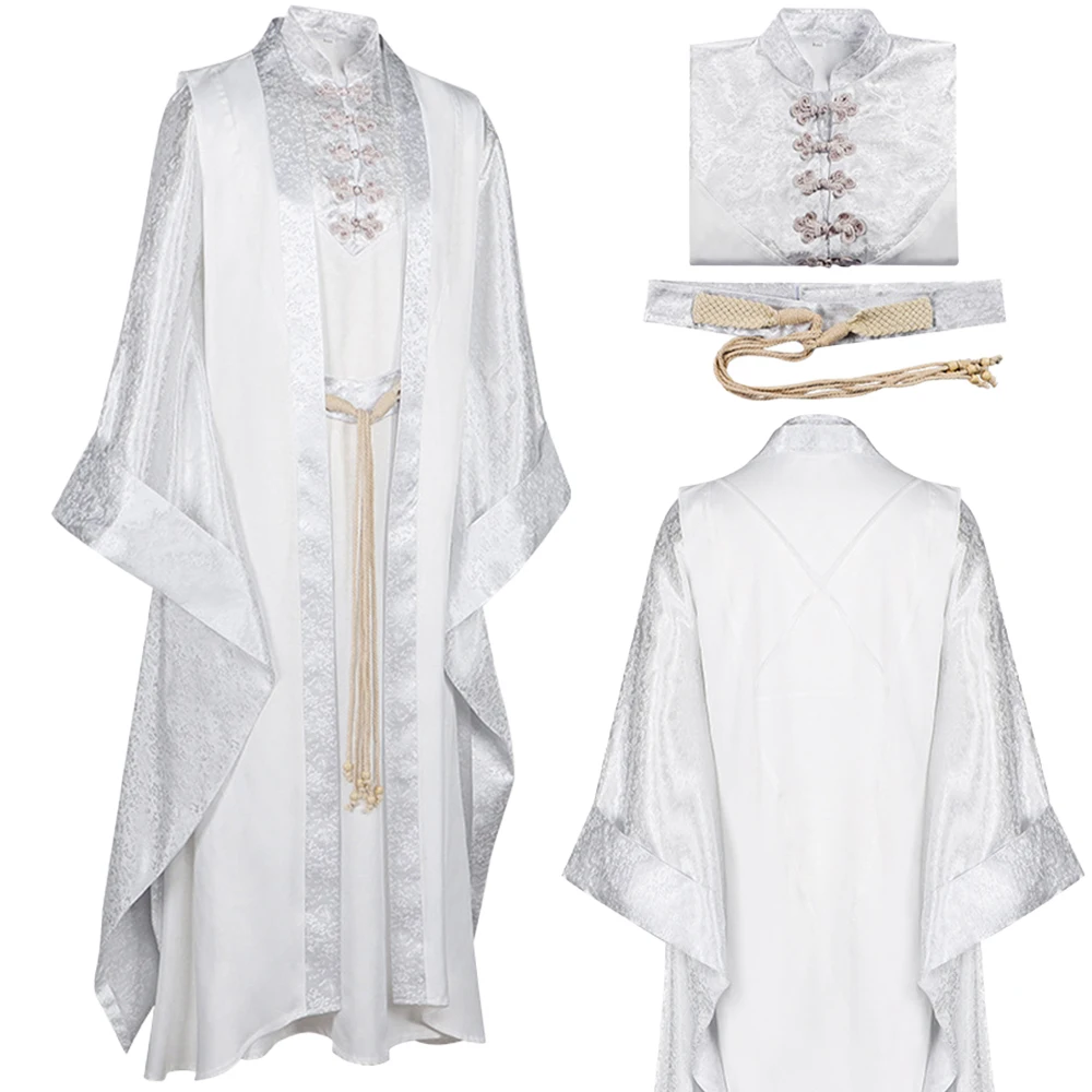 Fantasia Saruman Cosplay bata blanca ropa película Lorded anillos Disfraz disfraz adulto hombres fantasía Halloween carnaval fiesta tela