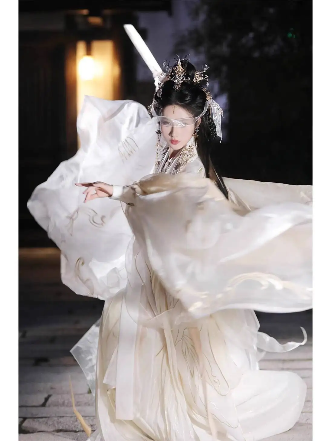 

Новая система песен Hanfu, женский стиль Wuxia, древний костюм, рубашка с большими рукавами, юбка длиной до талии, Fiesta, карнавал, Хэллоуин, косплей